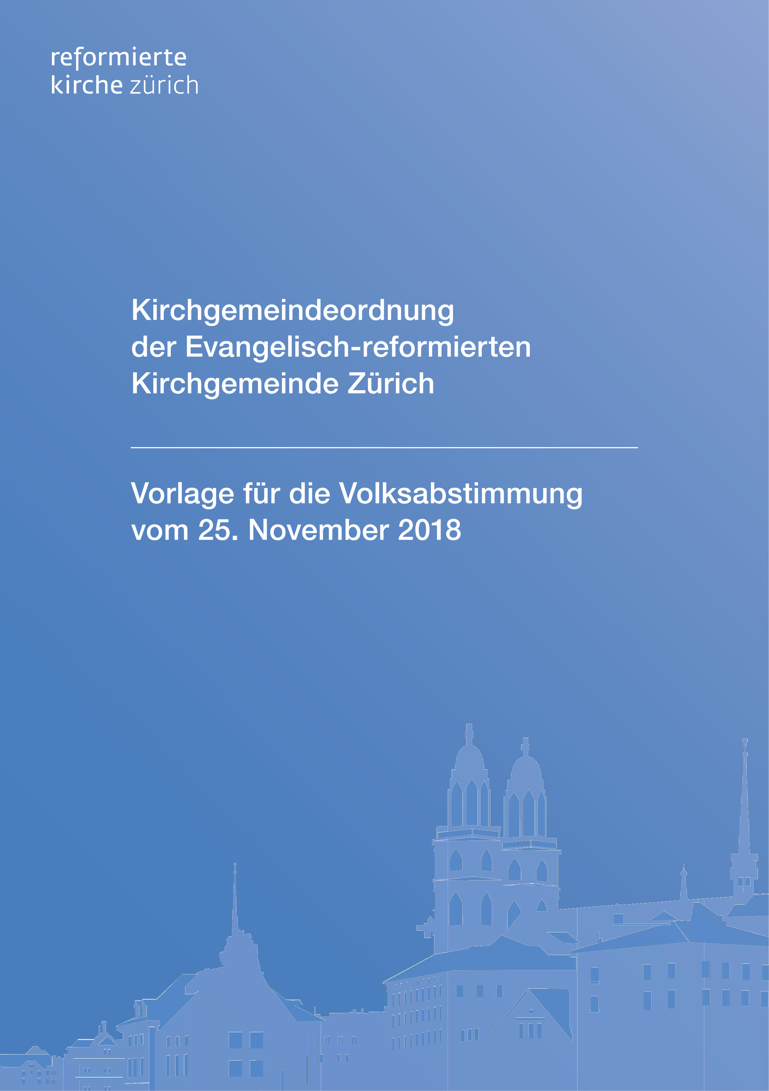 Abstimmungsbroschüre Kirchgemeindeordnung Titelblatt
